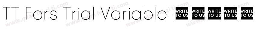 TT Fors Trial Variable字体转换